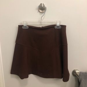 maroon mini skirt